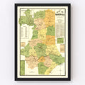 Vintage Map of Marshall County, Tennessee 1899