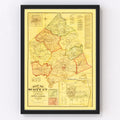 Vintage Map of Scott County, Kentucky 1879