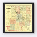 Vintage Map of Jefferson County, Arkansas 1872