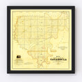 Vintage Map of Catahoula Parish, Louisiana 1860