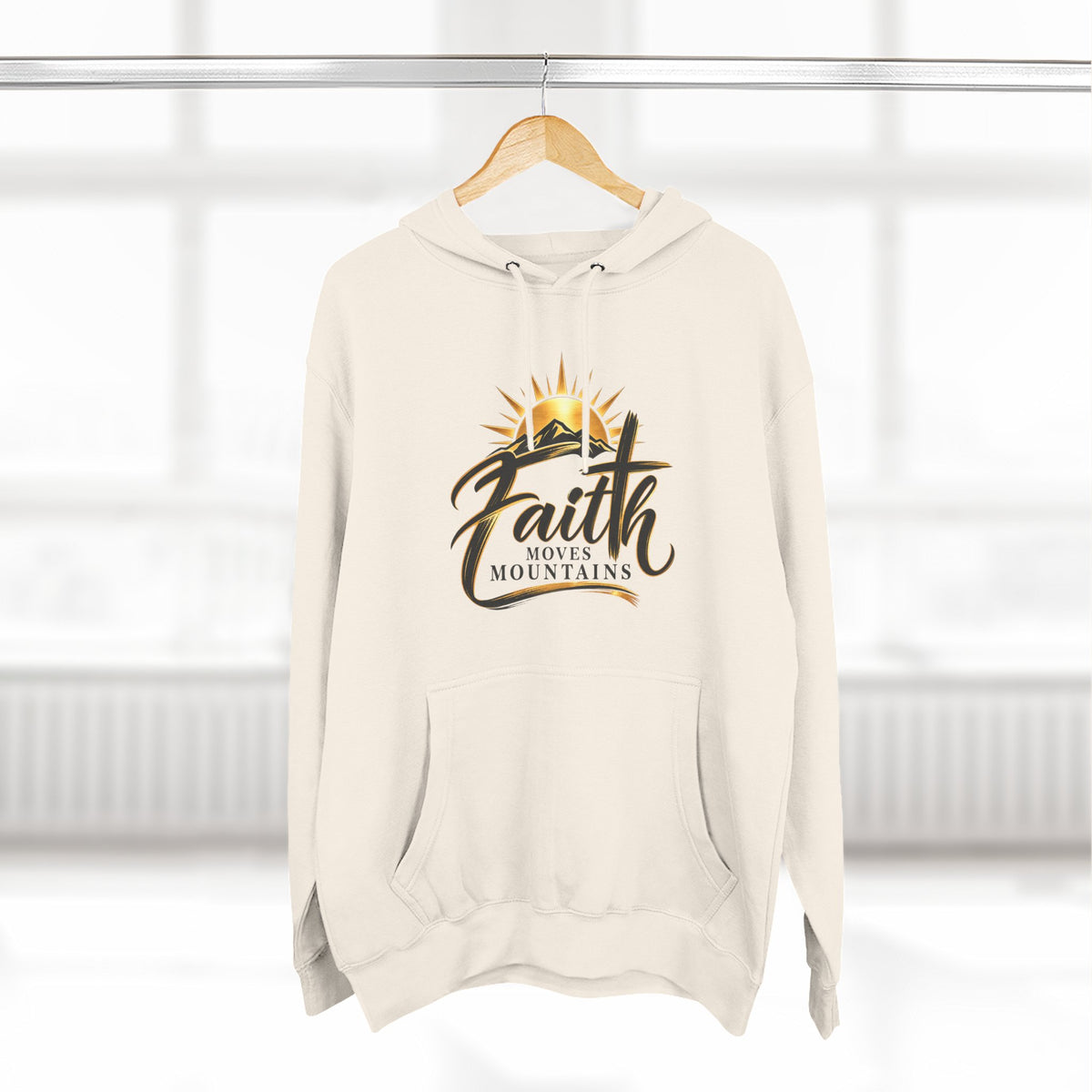 Faith Moves Mountains Hoodie — Inspirational Christian Pullover
