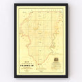 Vintage Map of Franklin Parish, Louisiana 1860