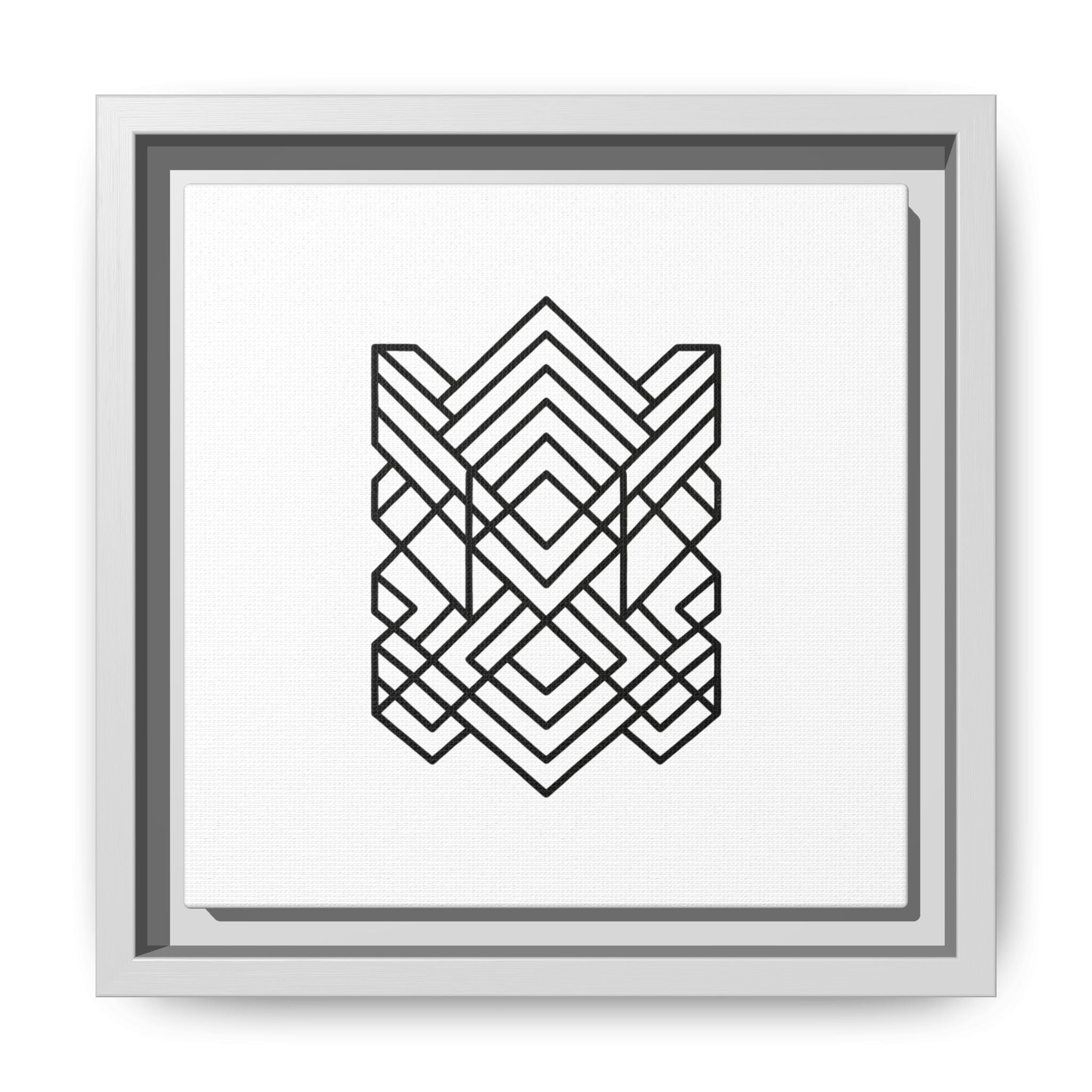 Framed Geometric Art Canvas