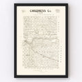 Vintage Map of Childress County, Texas 1891