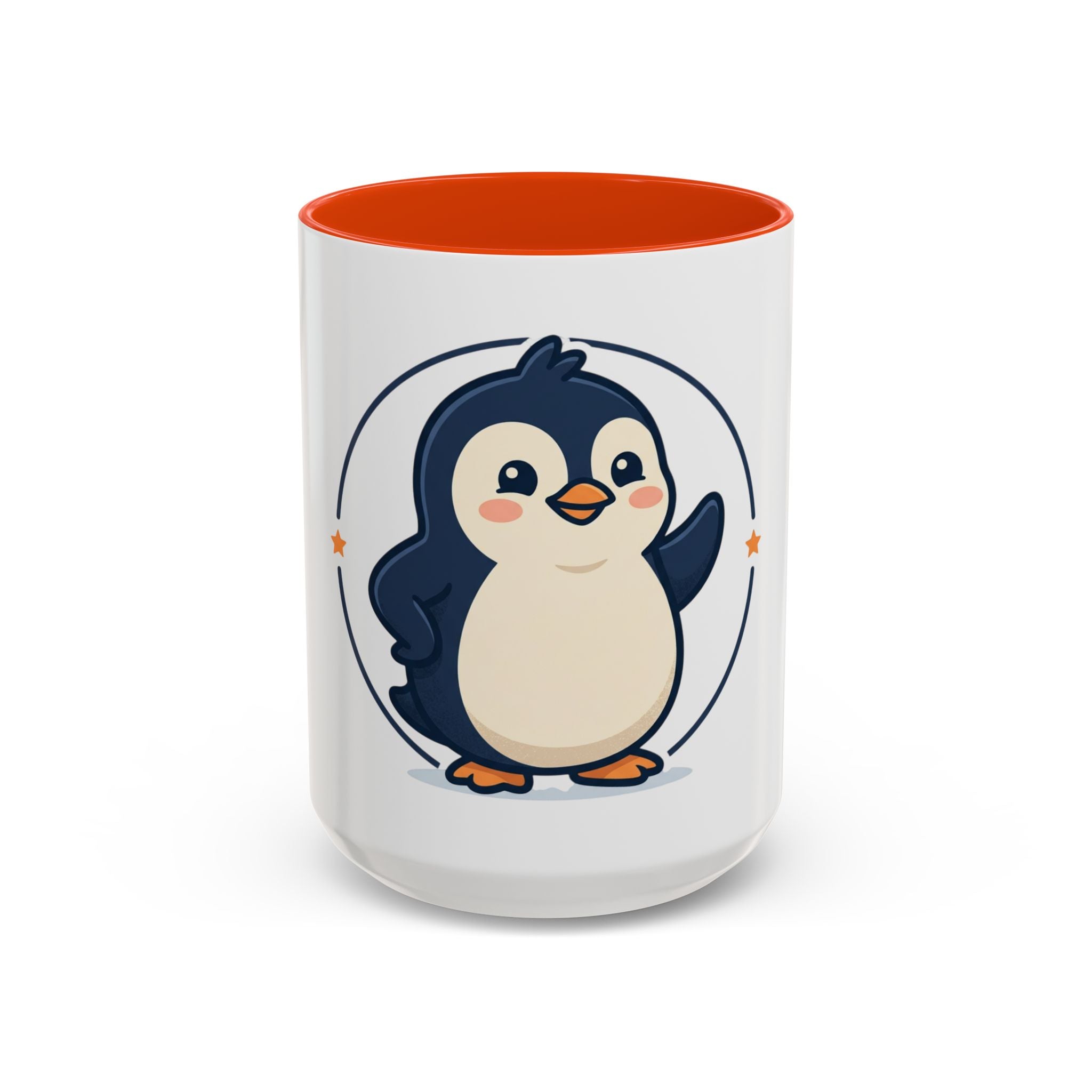 Cute Waving Penguin Mug | 11oz or 15oz Colorful Ceramic