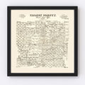 Vintage Map of Crosby County, Texas 1892