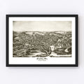 Vintage Map of Houlton, Maine 1894