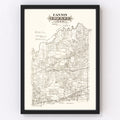 Vintage Map of Fannin County, Texas 1870