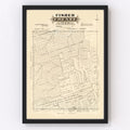 Vintage Map of Fisher County, Texas 1870