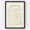 Vintage Map of Glasscock County, Texas 1890