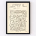 Vintage Map of Hutchinson County, Texas 1891