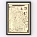Vintage Map of Jefferson County, Texas 1898