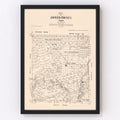 Vintage Map of Jones County, Texas 1879