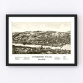 Vintage Map of Livermore Falls, Maine 1889