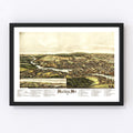 Vintage Map of Machias, Maine 1896