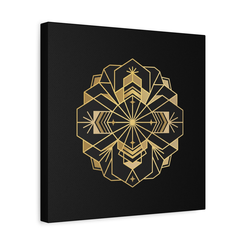 Gold Geometric Mandala Canvas