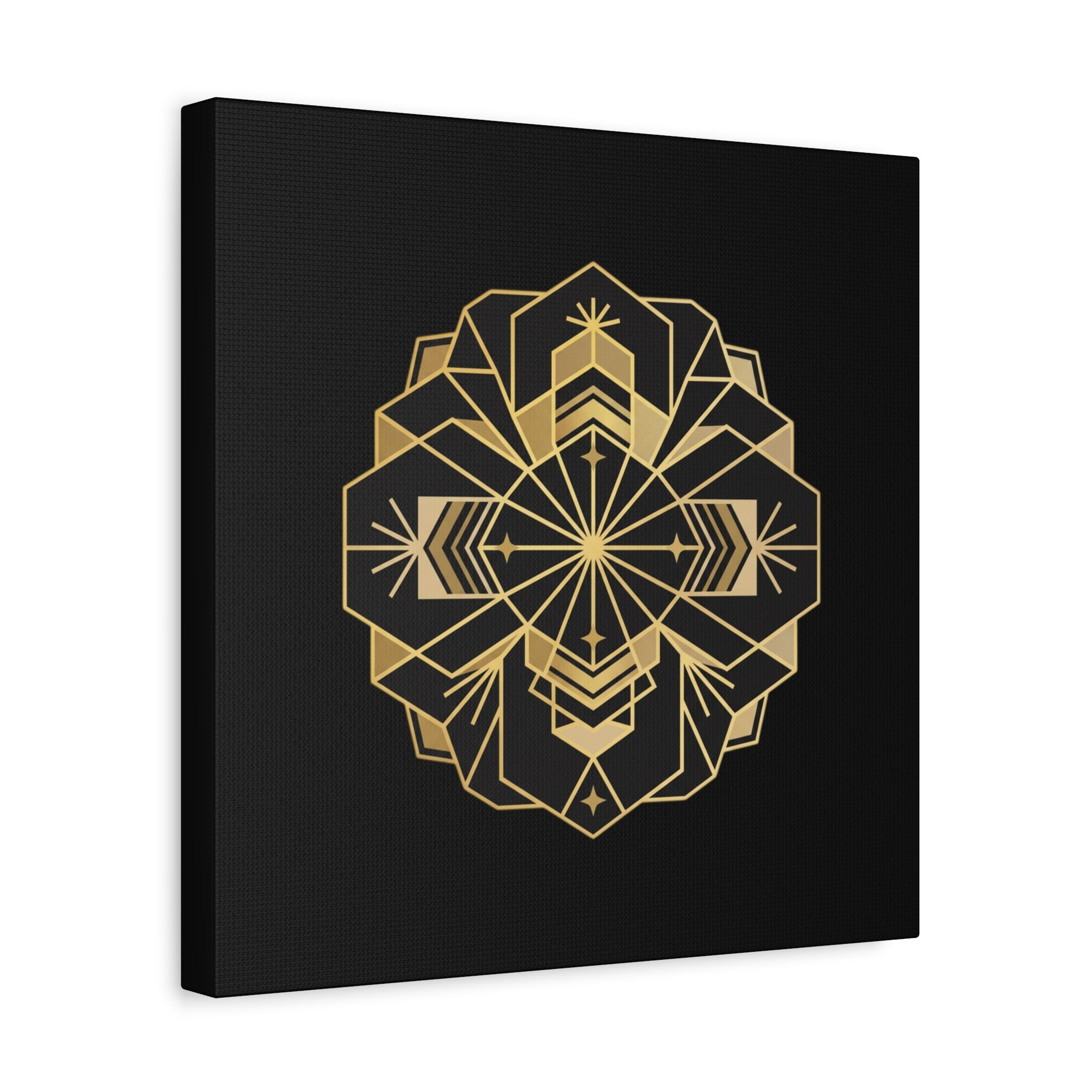 Gold Geometric Mandala Canvas