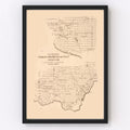 Vintage Map of Presidio County, Texas 1891