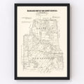 Vintage Map of Rains County, Texas 1870