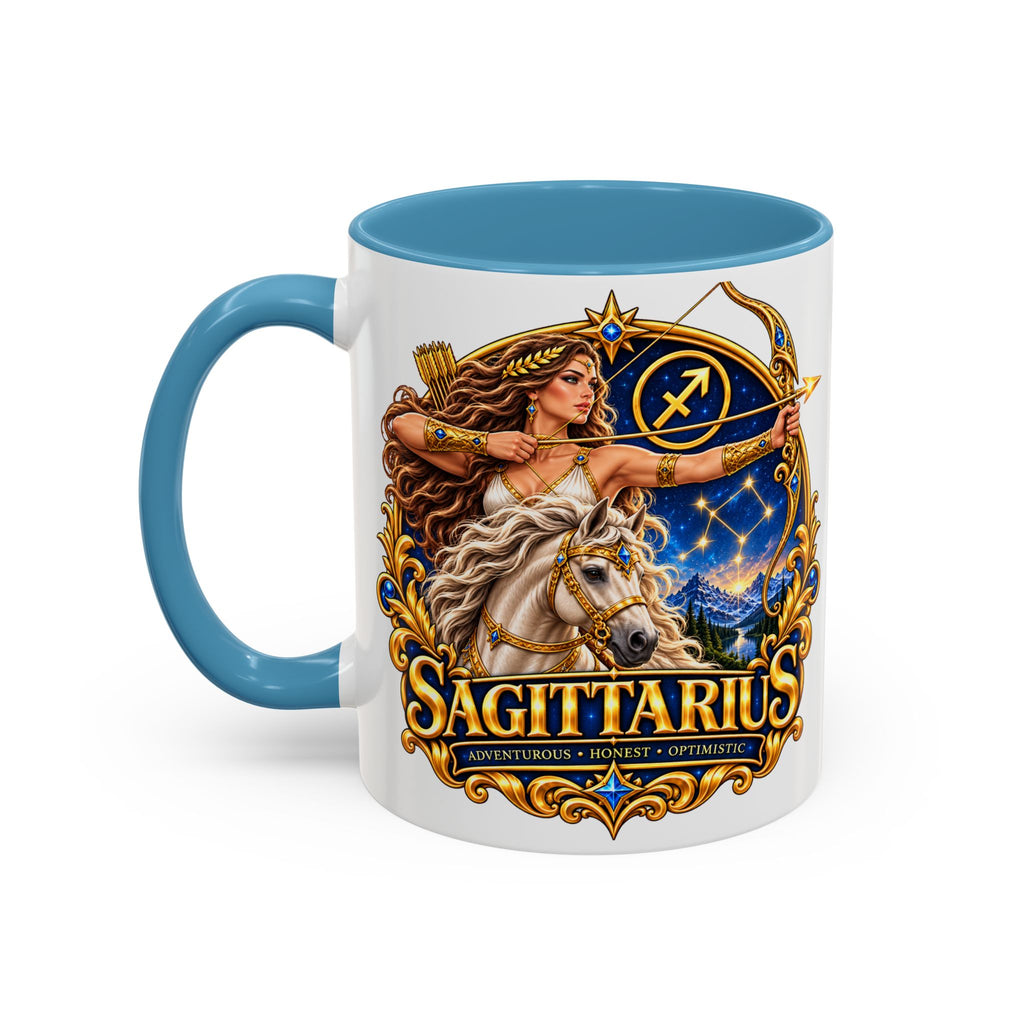 Sagittarius Accent Coffee Mug — Zodiac Archer Design (11/15oz)