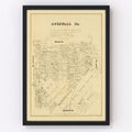 Vintage Map of Rockwall County, Texas 1880