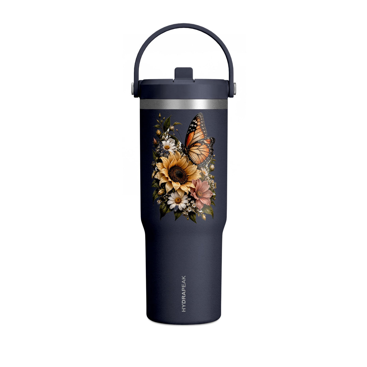 32oz Butterfly and Sunflower Floral Tumbler