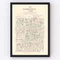 Vintage Map of Stephens County, Texas 1879