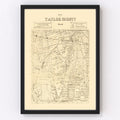 Vintage Map of Taylor County, Texas 1890