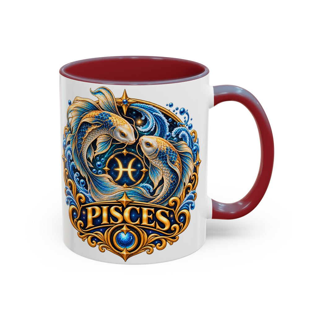 Pisces Zodiac Coffee Mug — Decorative Accent Astrology Mug (11/15oz)
