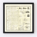 Vintage Map of Ashland County, Ohio 1861