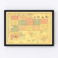 Vintage Map of Auglaize County, Ohio 1860