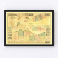 Vintage Map of Erie County, Ohio 1863