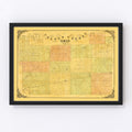 Vintage Map of Fulton County, Ohio 1850