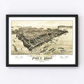 Vintage Map of Peak's Island, Maine 1886