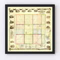 Vintage Map of De Kalb County, Ohio 1863
