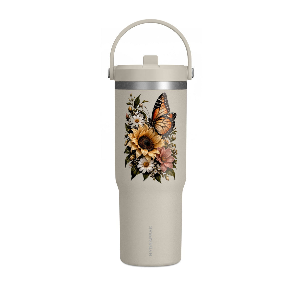 32oz Butterfly and Sunflower Floral Tumbler