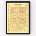 Vintage Map of Preble County, Ohio 1887
