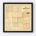 Vintage Map of Perry County, Ohio 1859
