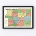 Vintage Map of Morgan County, Indiana 1909