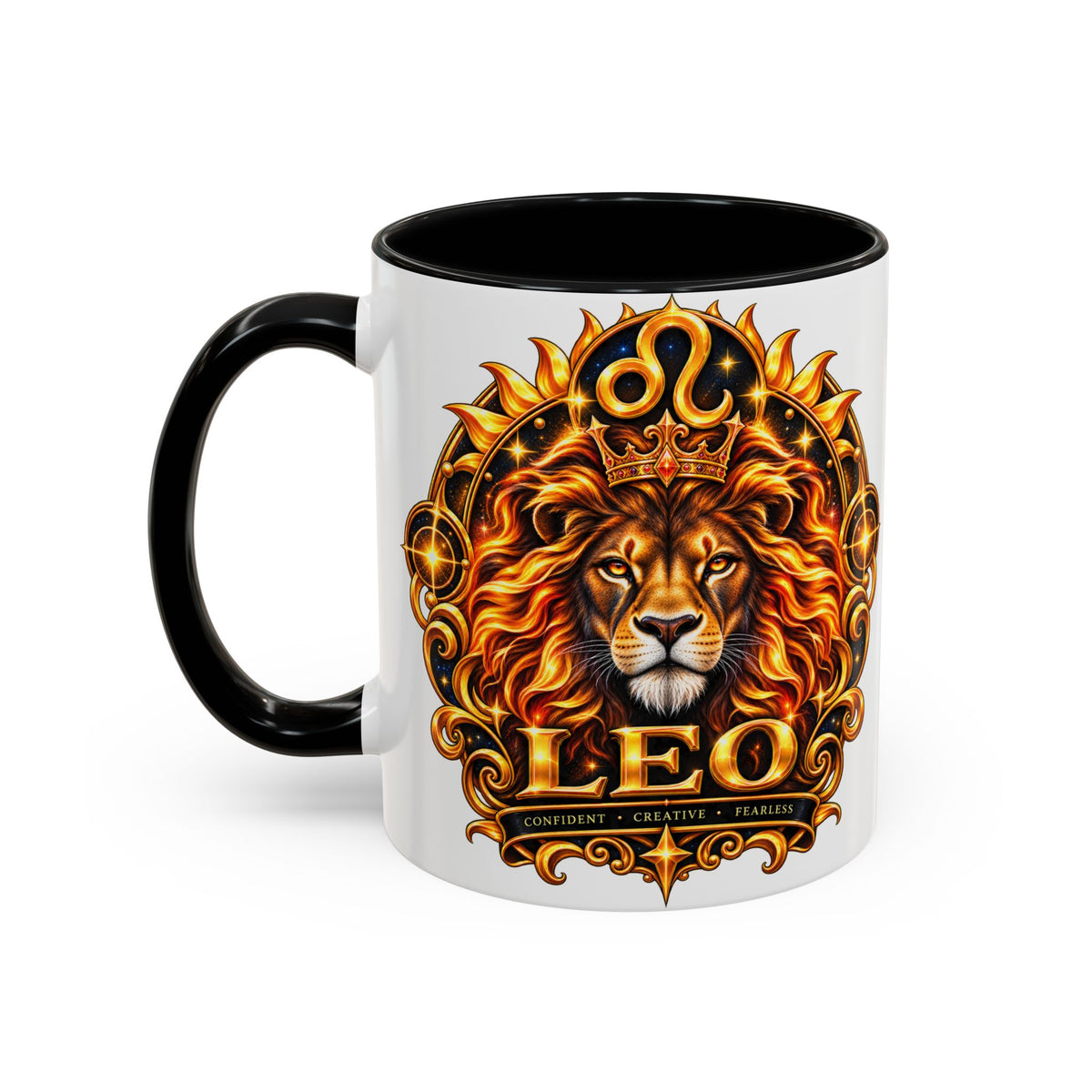 Leo Zodiac Lion Coffee Mug — Astrological Birthday Gift (11/15oz)