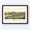 Vintage Map of Sanford, Maine 1889