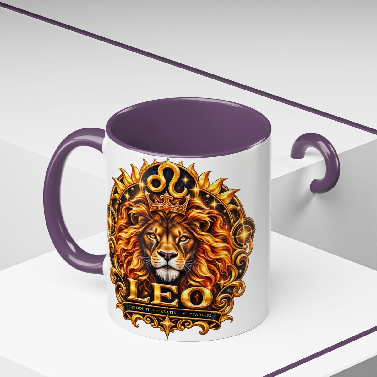 Leo Zodiac Lion Coffee Mug — Astrological Birthday Gift (11/15oz)