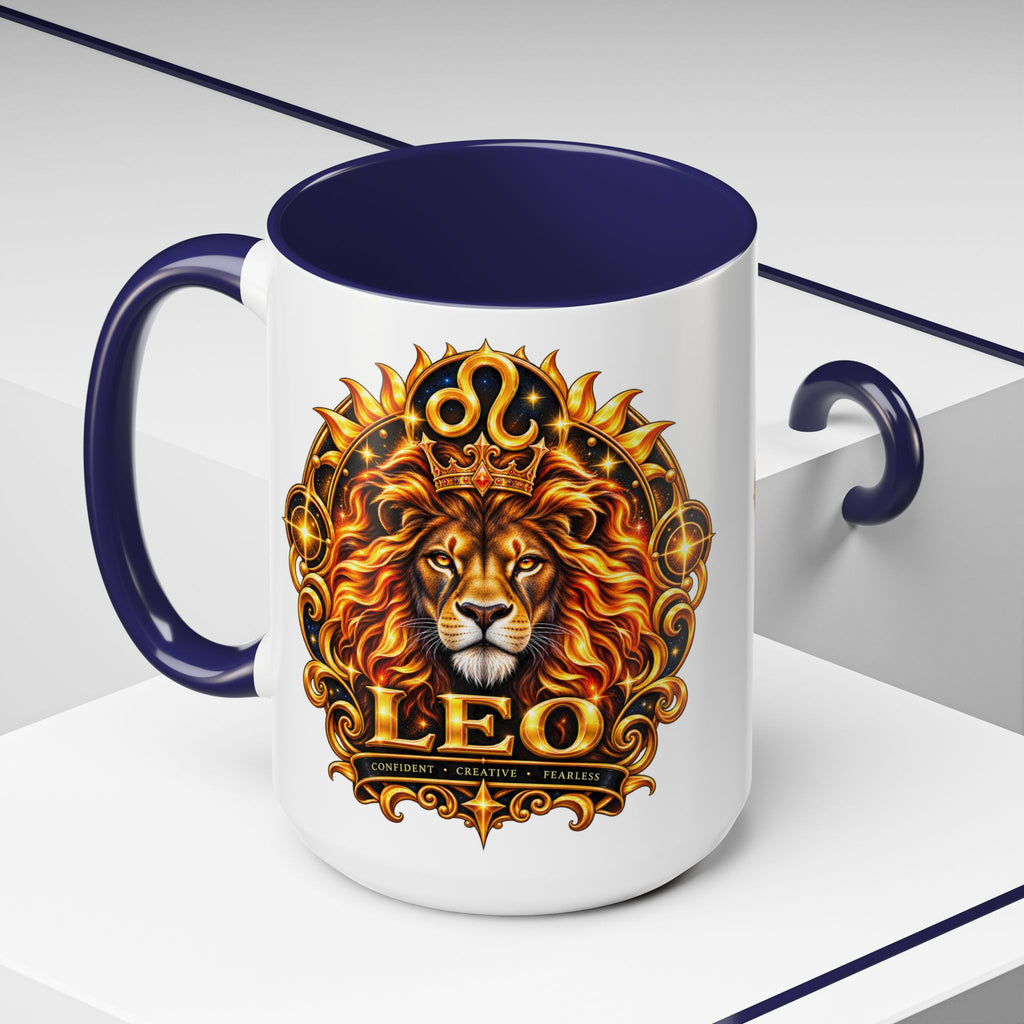 Leo Zodiac Lion Coffee Mug — Astrological Birthday Gift (11/15oz)