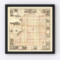 Vintage Map of Hancock County, Illinois 1859