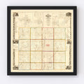 Vintage Map of Branch County, Michigan 1858