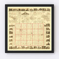 Vintage Map of Calhoun County, Michigan 1858