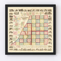 Vintage Map of Cass County, Michigan 1860