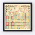 Vintage Map of Genessee County, Michigan 1859