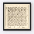 Vintage Map of Kalkaska County, Michigan 1878