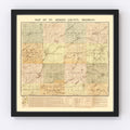 Vintage Map of St. Joseph County, Michigan 1897